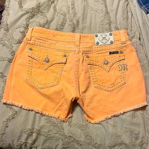 Orange Miss Me Jean Shorts